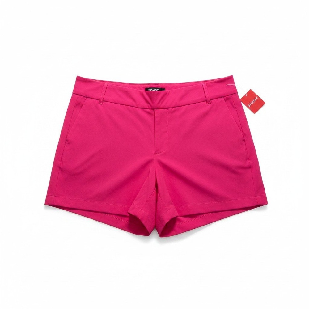 Spanx 1X Hibiscus Pink Sunshine Shorts 6 Womens Athleisure Casual Activewear